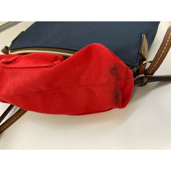 DOONEY & BOURKE SMALL NAVY CANVAS CROSSBODY BAG (ASIS) - Picture 9 of 15